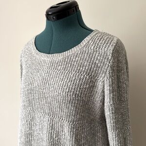 LL Bean | Gray Cotton Knit Sweater | Size L